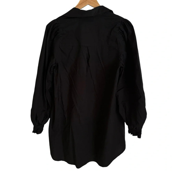 Show Me Your Mumu size medium Black Allure Button Up Shirt Dress Cotton Stretch - Picture 2 of 4